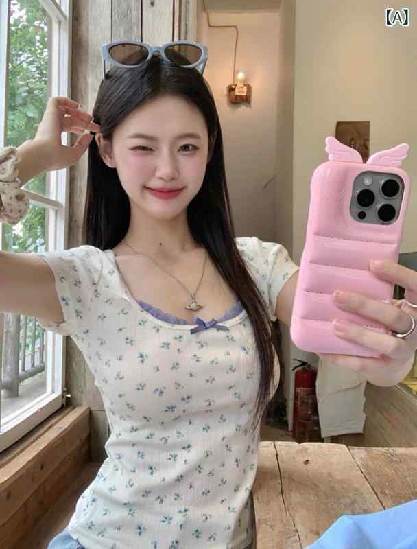 ティアード チュニック ブラウス ぽわん袖 レディース 砕 花 レース 半袖 ショート タイプ 夏の 新型 修身 フェイク 2枚の 痩せた なの t シャツ 女性 bm 上着