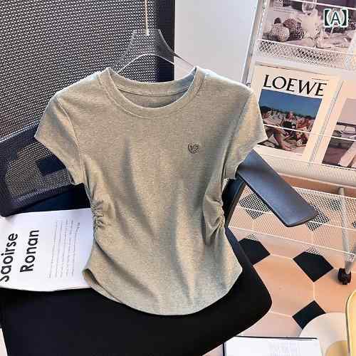 ティアード チュニック ブラウス ぽわん袖 レディース 白の 短い 刺繍 半袖 t シャツ レディース 夏の 感が 小さいです。