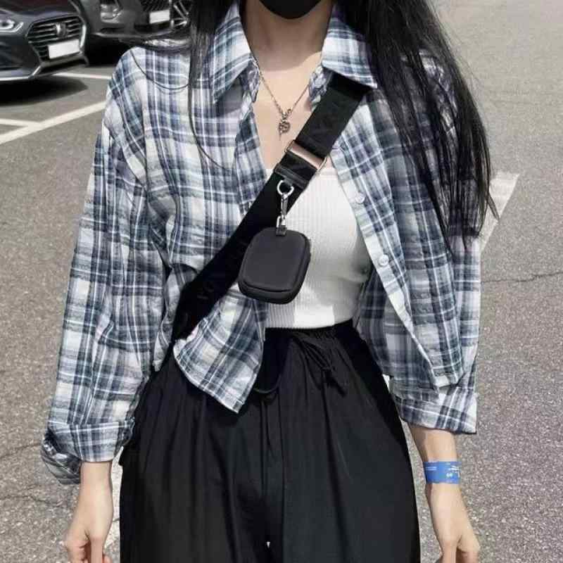 ティアード チュニック ブラウス ぽわん袖 レディース レトロ 格子の 襟の 短い シャツ 感が 国境を 越..