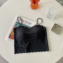 レディース タンクトップ ブラトップ カップ付き レディース タンクトップ ブラトップ カップ付き ギャルの サスペンダーの ベストの レディース 胸の パッドの 中で 底を 打って つや消します。x2(4)