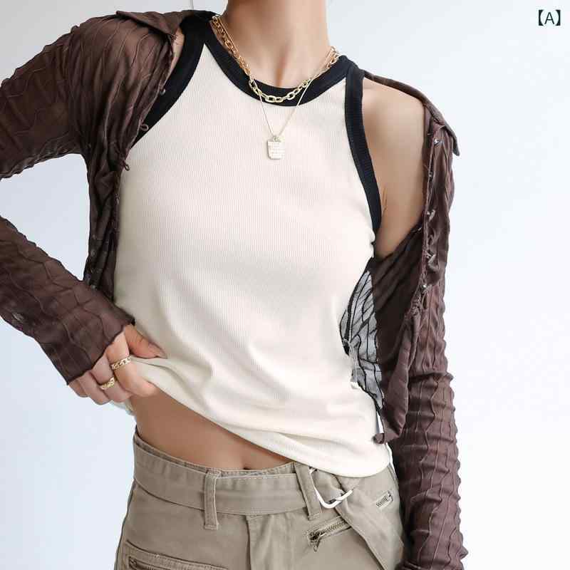 レディース ノースリーブ 綿 無地 レディース ノースリーブ 綿 無地 ネットの 赤い 基礎の 金の 黒色の ねじの 綿は 底を 打って 小さい ベストの レディース中で 袖なしの カバーの副 乳の 外で 上着を 着ます。