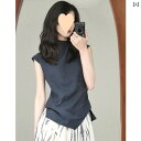 レディース ノースリーブ 綿 無地 レディース ノースリーブ 綿 無地 韓国 不規則な ラウンドネック ノースリーブシャツ ベスト レディース スタイル エレガントな スリムフィット 薄手 トップ