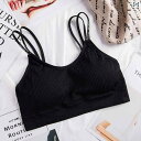 レディース タンクトップ ブラトップ カップ付き レディース タンクトップ ブラトップ カップ付き 夏の アルファベットの 肩の ガーターの 美の 背中の 下着は 胸の パッドの 一体を 持って 胸を 拭きます。