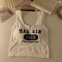 レディース タンクトップ ブラトップ カップ付き レディース タンクトップ ブラトップ カップ付き アルファベットの 印 図の 中には 肩 ベルトの 大きい ベストが。x2
