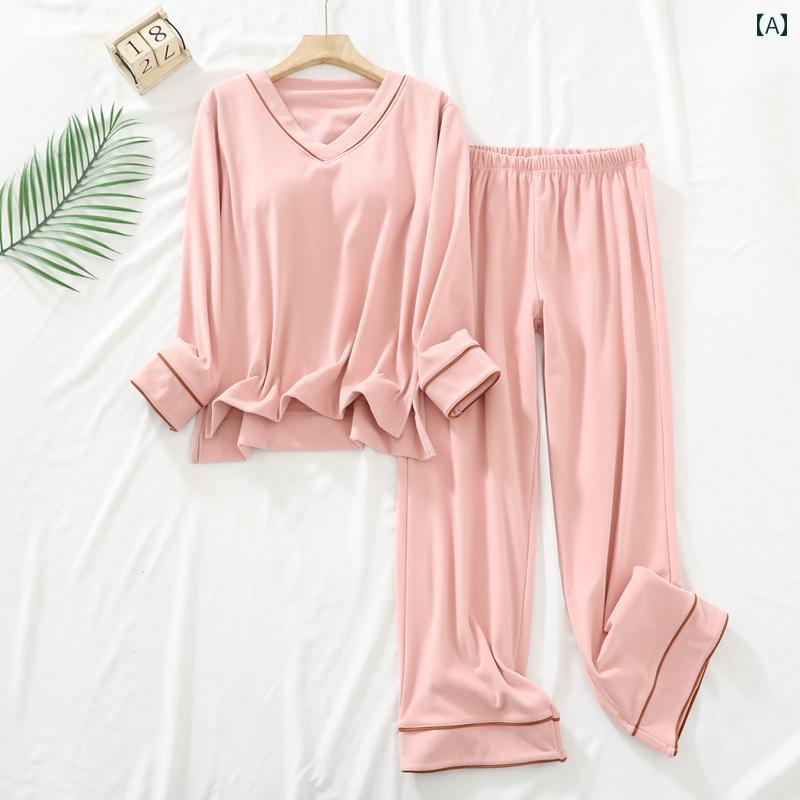 パジャマ 寝巻 レディース メンズ ユニセックス リブ フリース ホームウェアセット レディース 長袖 Vネック 胸パット ズボン 一体型 上下セット 秋冬 ベルベット 室内向け 外でも着れる カジュアル