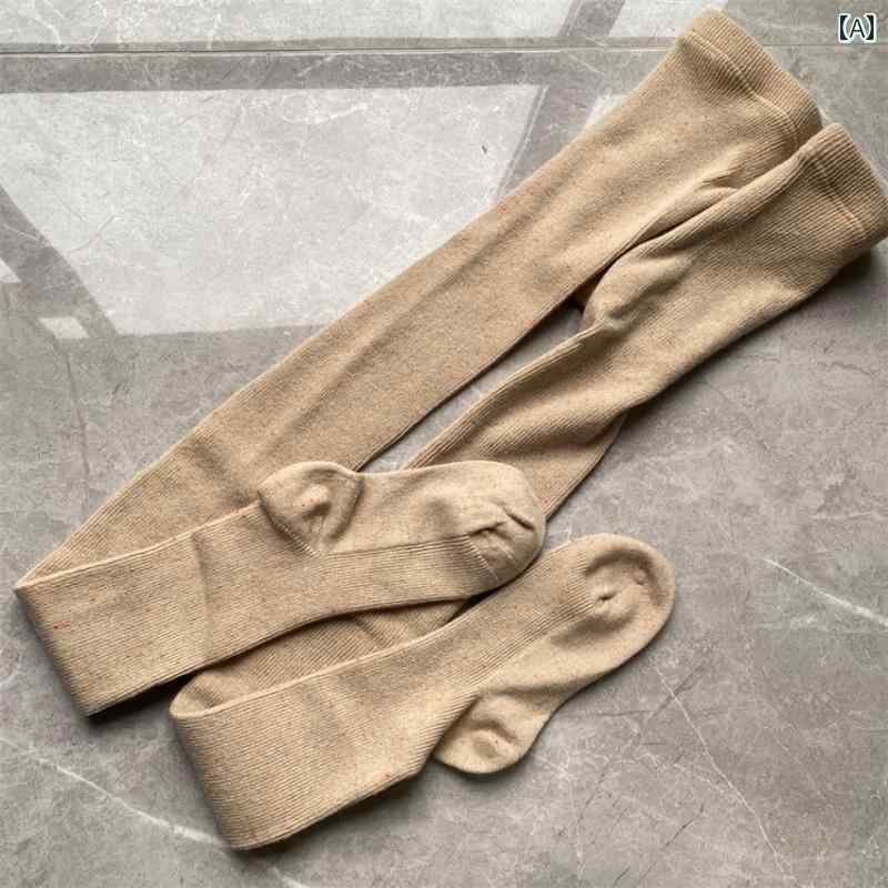 タイツ おしゃれ ファッション レギンス ストッキング ロング ソックス アウター 秋冬 厚手 暖かい 防寒 ラムウール 韓国