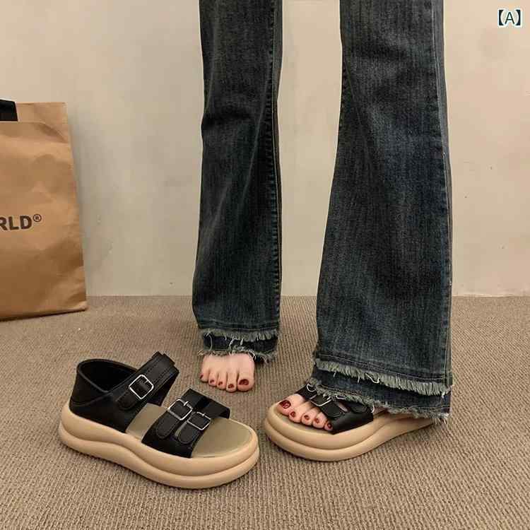 レディース スポーツサンダル 厚底 レディース スポーツサンダル 厚底 2025新 フレンチ ツー ウェア ロ..