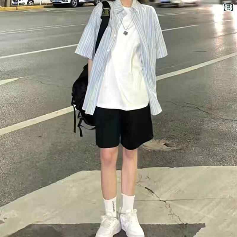 レディース パンツ イージーパンツ アメリカン ワイド レッグ クォーター パンツ 夏の スリム カジュアル ストレート ミッド パンツな 女性用 ショート パンツ