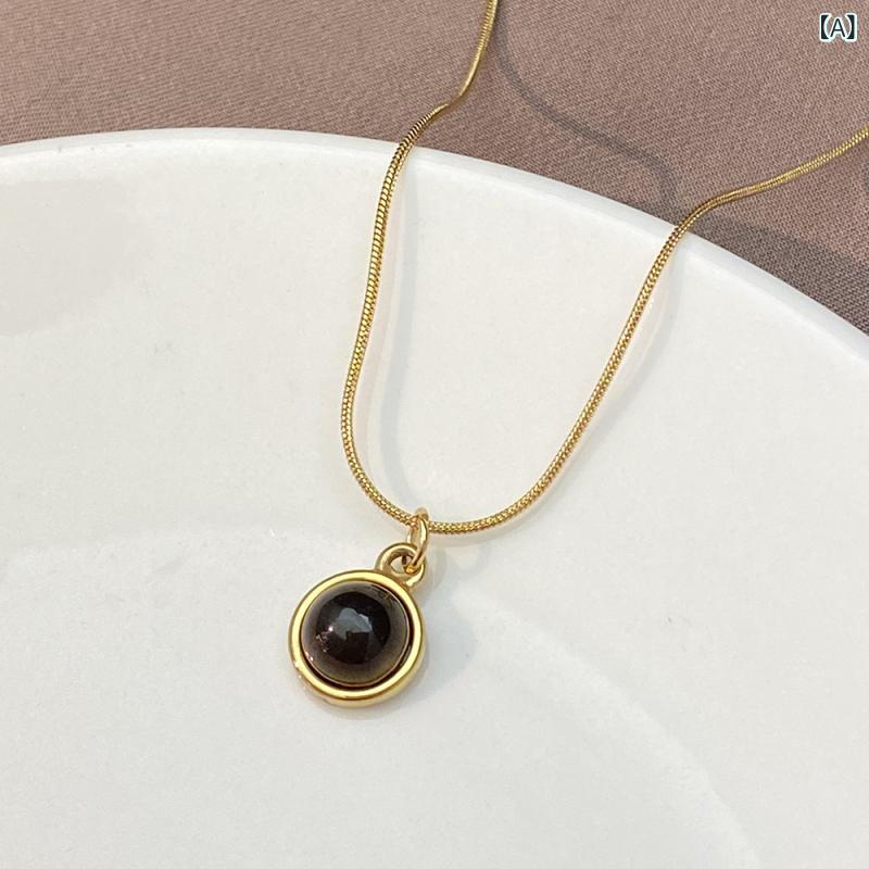 レディース ネックレスオーバルチェーン レディース ネックレスオーバルチェーン チタン 鋼 金色 幾何..