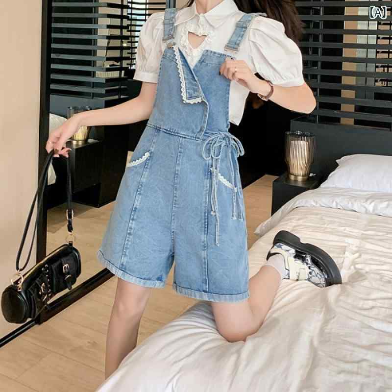 レディース ワイドパンツ ひんやり ストラップの クールな 塩 系の デニムの 背もたれの ズボンの レデ..