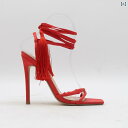 レディース ストラップサンダル 2025夏の クロスボーダー ファッション アウターウェア 細い ヒール 付き 女性用 チャイナ風 レッド ストラップ サンダル...
