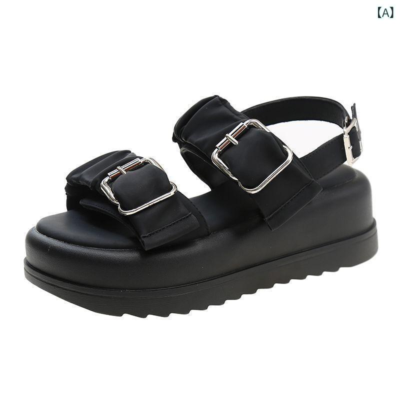 レディース スポーツサンダル 厚底 レディース スポーツサンダル 厚底 【 衝突 防止 つま先】 厚底 サ..