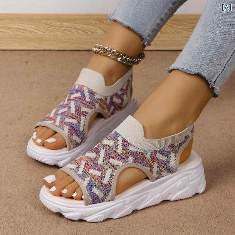 レディース スポーツサンダル 厚底 レディース スポーツサンダル 厚底 クロスボーダーのの 大きいサイ..