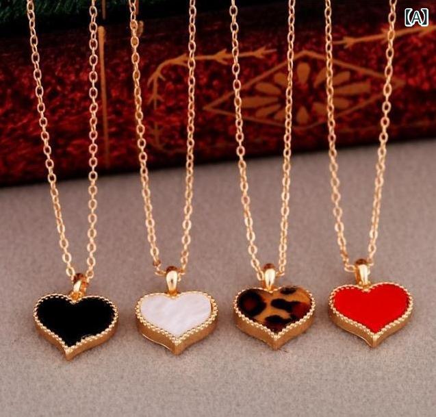 ネックレス レディース オープンハート 韓国 欧米の 绯 闻 少女 Serenaと 同じ 愛 桃 心 ネックレス 鎖x2