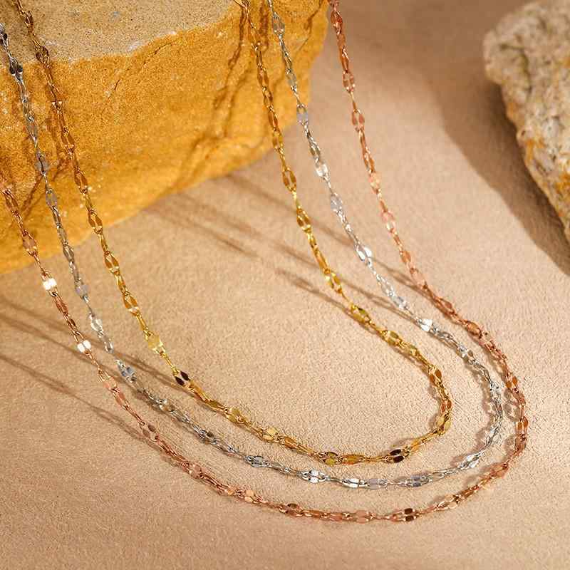 レイヤード ネックレス 重ね付け おしゃれ レイヤード ネックレス 重ね付け おしゃれ ステンレス 唇 チェーン ファッション シンプル アクセサリー diy ...