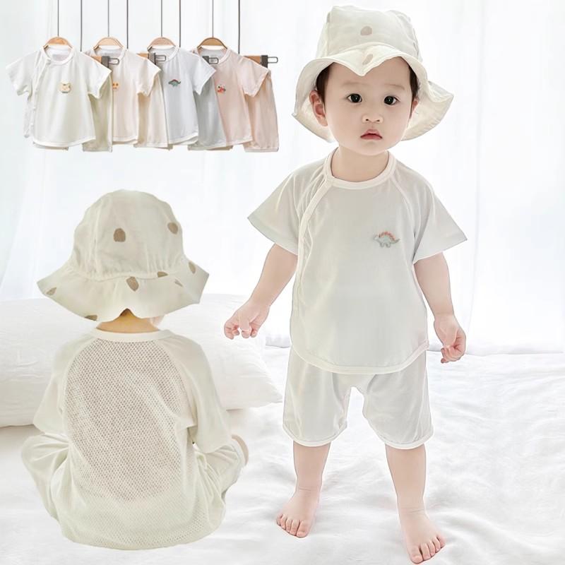 キッズ ベビー服 春夏 通気性抜群 快適 柔らかい肌触り ベビー服　夏用　ウェア ブリ ティッシュ ネクスト キス 子供用 夏 薄手 スーツ ベビー メッシュ 半袖 ショート パンツ 通気性 服