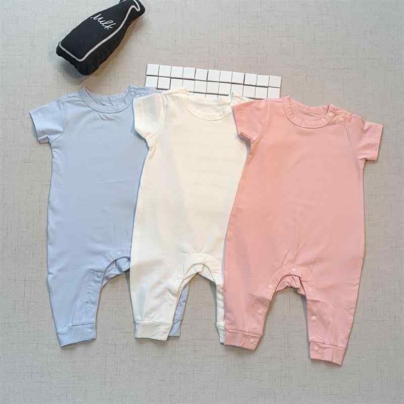 動きやすい 柔らかい かわいい 新生児 キッズ 赤ちゃん ベビー服　半袖　セット 24 夏用 半袖 ロング ハイハイ 新生児 ジャンプスーツ Odell コットン 薄手 ベビー パンツ 服 夏服