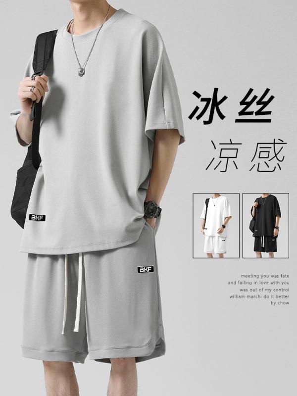 接触冷感 速乾 運動着 トレーニングウエア ランニングウェア　スポーツ　メンズ 冷感 Tシャツ メンズ 夏 薄手 速乾 ランニング スポーツ 半袖 ショート パンツ バスケットボール ユニフォーム ボーイズ ゆったり カジュアル スーツ