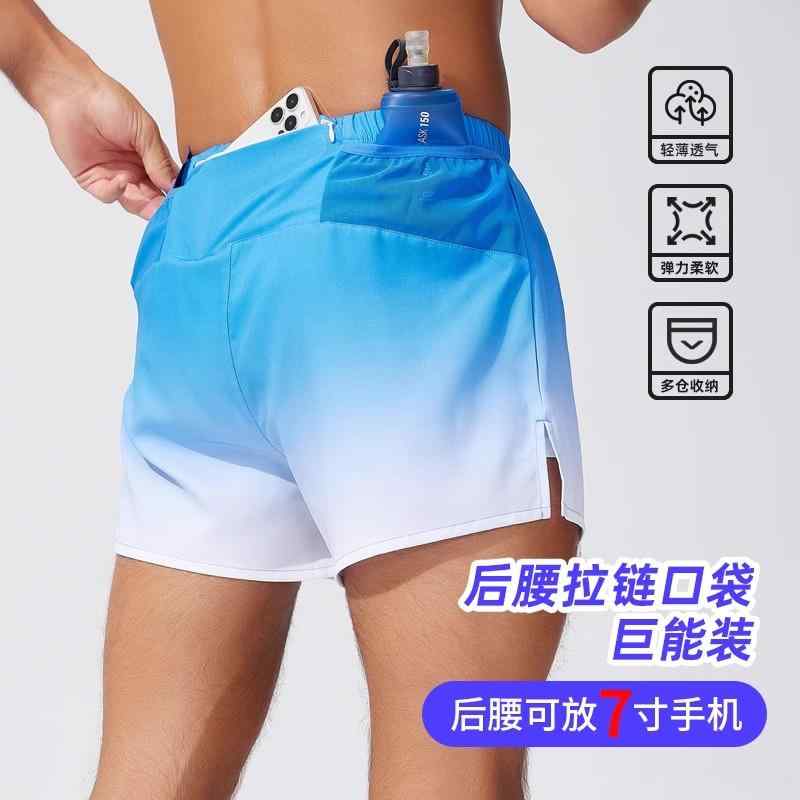 接触冷感 速乾 運動着 トレーニングウエア ランニングウェア　スポーツ　メンズ メンズ レディースの ランニング ショーツ プロ スポーツ マラソン 裏地 付きの 速乾 3点 パンツ スマートフォン用の 腰 後ろ ポケット