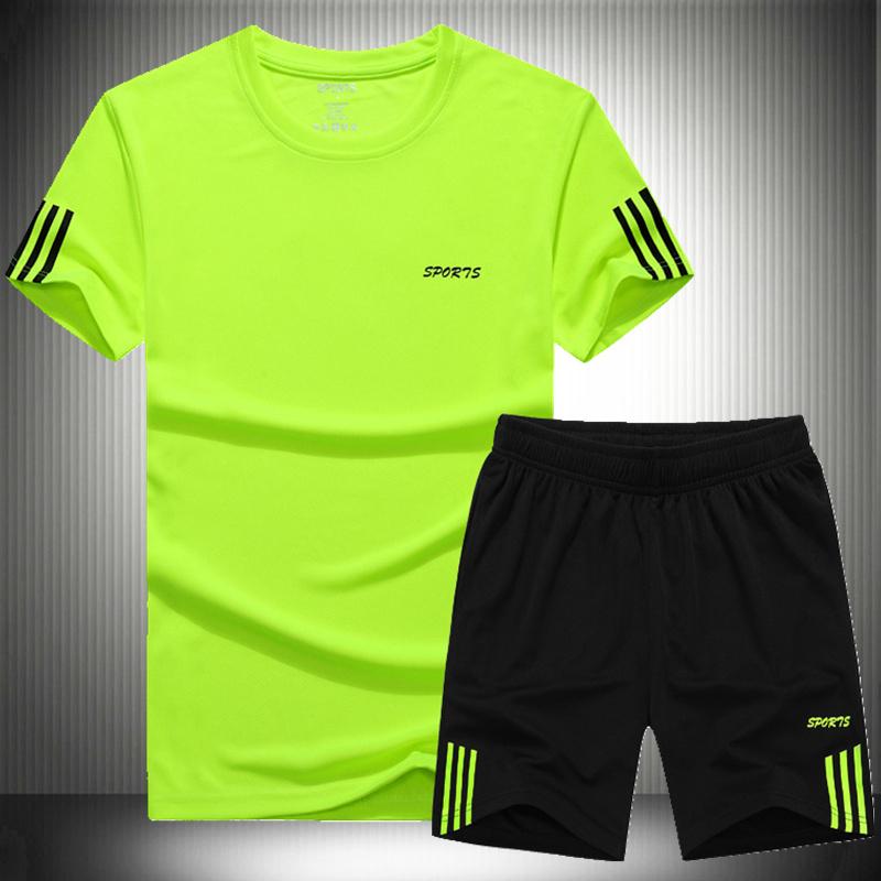 ジム 運動着 トレーニングウェア スポーツウェア ランニングウェア　スポーツ　メンズ メンズ 半袖 ショート パンツ スポーツ スーツ カジュアル 速乾 服 ランニング バスケットボール フィットネスウェア フル セット 通気性 7 XTシャツ