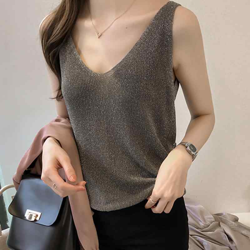 トップス 女性用 シンプル 無地 大人カワイイ Vネック　キャミソール　ノースリーブ 夏用の レディース..
