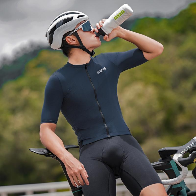競技 ウェットスーツ 大きいサイズ 吸汗速乾 通気 伸縮性 サイクリング ウェア スーツ SWG Mingsheng 夏用 サイクリングウェア メンズ 半袖 吸...