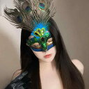 仮面 マスク レディース メンズ コスプレ 仮装 仮面 パーティ コスプレ 仮面 舞踏 会用 青い 孔雀の 羽の マスク 半面 大人 子供用 プリンセス ドレス...