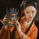 仮面 マスク レディース メンズ コスプレ 仮装 仮面 パーティ コスプレ に手 彫りの 木彫りの ヌオ オペラ 小道具 マスク 旅行 写真 撮影 レトロ 民族...