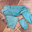 犬服 防水 防風 撥水 軽量 通気 ペット服 犬用 レインコート 【 犬 パパの】 まるで エルフ レイク ブルー 犬用 レインコート 4本 足 オールインク...
