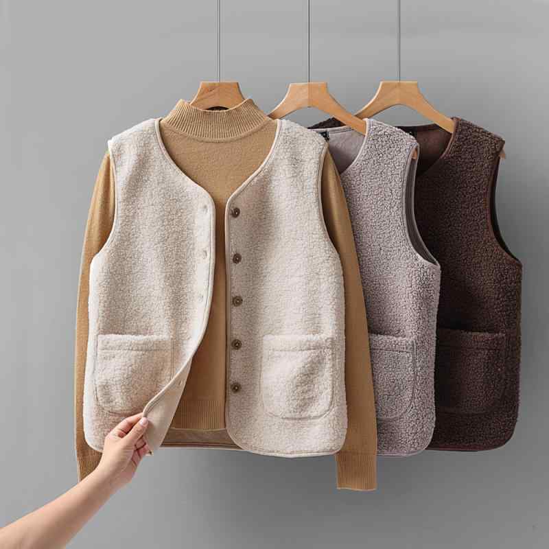 あったか ライトダウン 防寒着 ダウン かわいい 羽織り 無地 ダウン　ベスト　レディース 春秋 ラム ぬ..