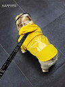 犬服 防水 防風 撥水 軽量 通気 ペット服 犬用 レインコート HAPPYPA 潮 黄色 ペット レインコート Fadou 秋 コート 犬 二本 足 ポンチ...