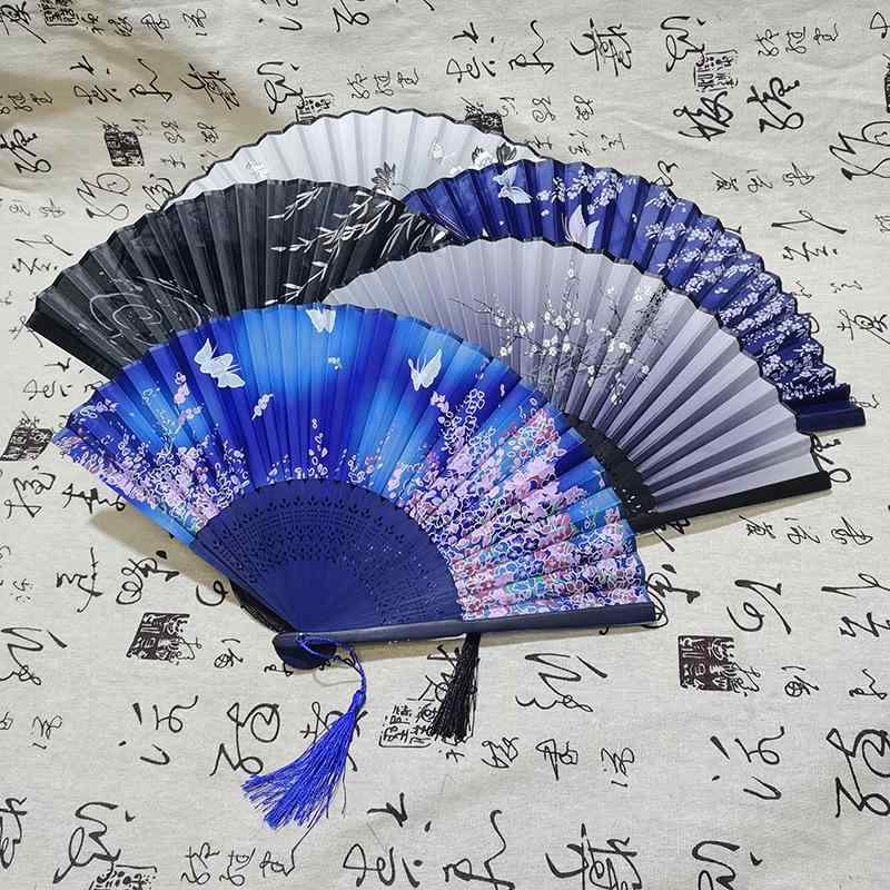 インテリア 開運扇子 和風扇子 和柄 和風 扇子　和風 さらば 愛 妾 扇子 レトロ チャイナ風 シルク ギ..