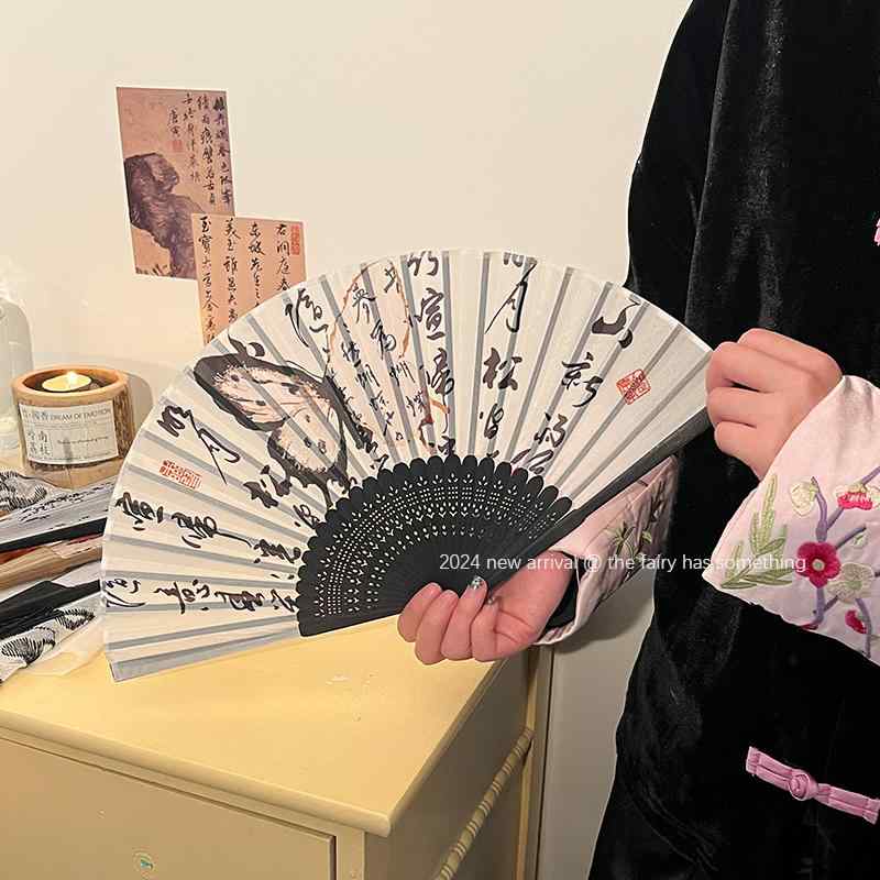 インテリア 開運扇子 和風扇子 和柄 和風 扇子　和風 チャイナ風 水墨 画の 小さい 扇子 夏の レトロ ..