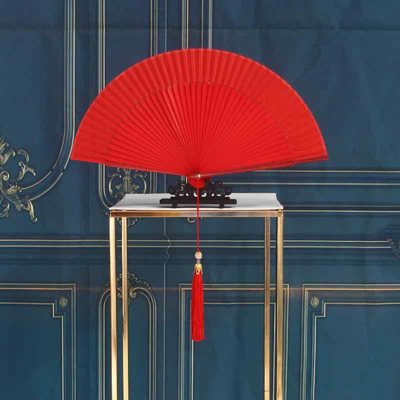 インテリア 開運扇子 和風扇子 和柄 和風 扇子　和風 プレーン 7インチの 赤い 骨の レトロ ダンス 折..