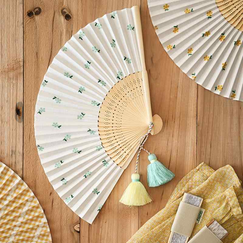 日本扇子 折りたたみ おしゃれ シンプル 扇子　和風 GOING HOME 古風な 布 竹 骨の 携帯用 小型 扇子 ..