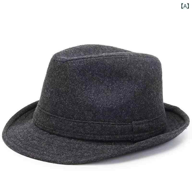 紳士 帽子 秋冬用 帽子 男女兼用 ステージ サンハット 英国 ウール 帽子 ジャズ フェイク ウール フェ..