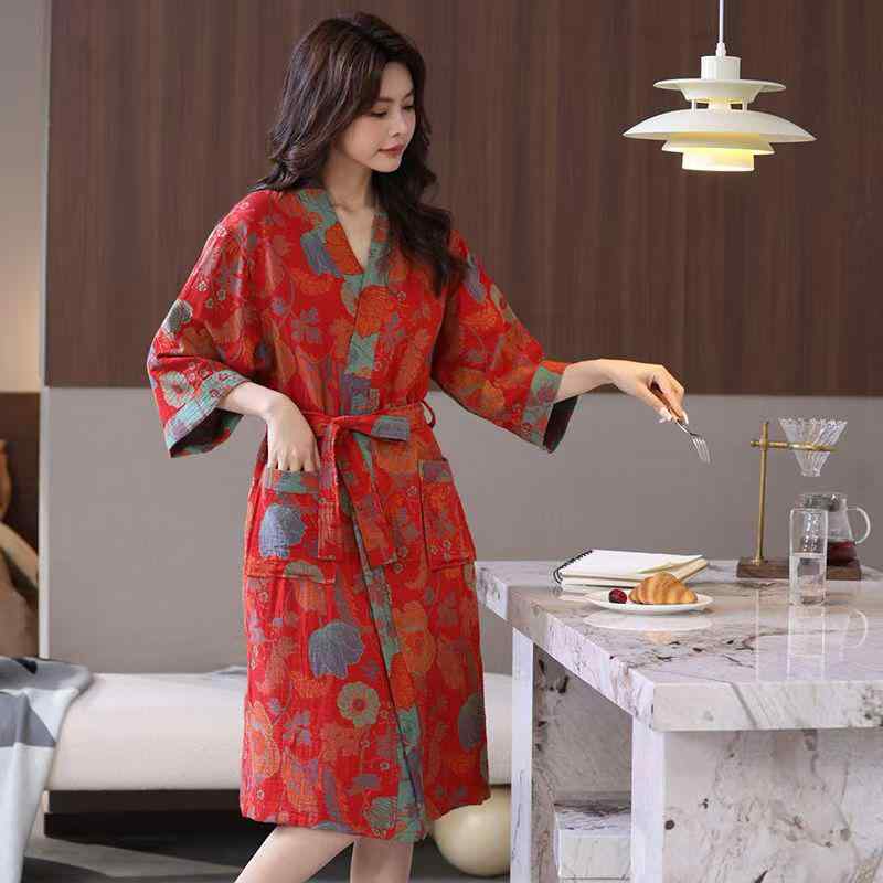 着るバスタオル 涼しい カワイイ バスドレス バスローブ　レディース 女性用 バスローブ 綿 吸水性 二 ..