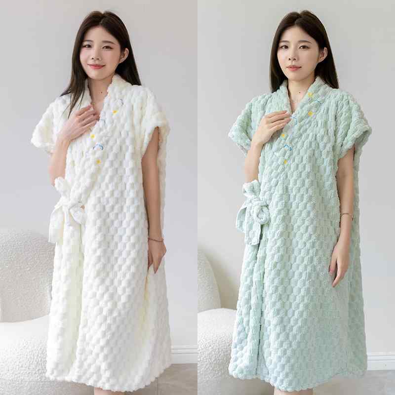 着るバスタオル 涼しい カワイイ バスドレス バスローブ　レディース 着用 可能 バス タオル レディース バスローブ ラップ 大人用 綿 吸水性 スカート 2025年 ナイトガウン