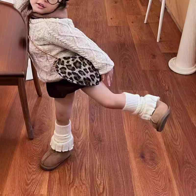 ベビーソックス 女児 女の子 キッズ ニット 編み 中筒 ロング丈 秋冬 保温 暖か 柔らか 伸縮性 厚手 簡単着脱 かわいい 室内用 日常使い