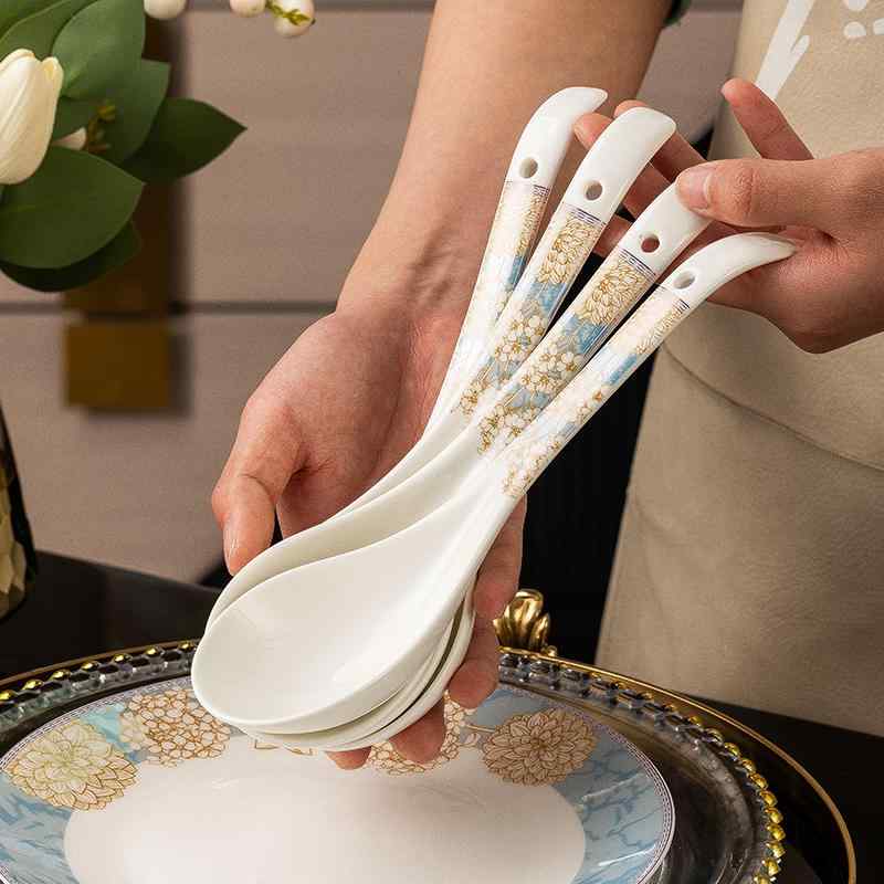 おしゃれ ステンレス 北欧 スプーン　食器 スプーン 家庭用 セラミック 2025 景 徳 鎮 中国 食事 レト..