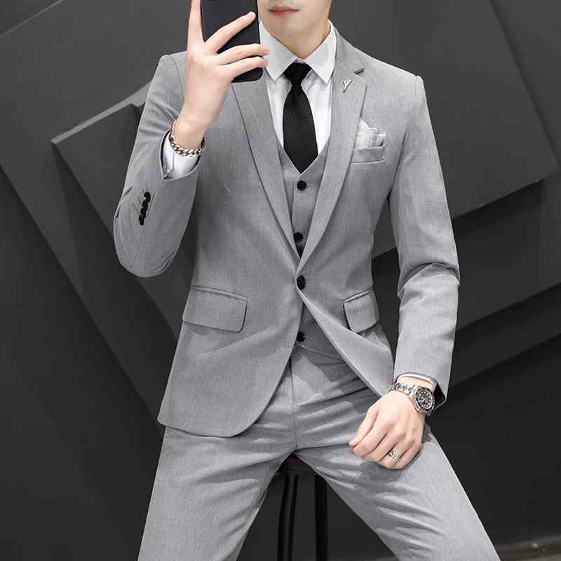 冷感 防シワ クール ひんやり 涼しい Tシャツ　メンズ　セットアップ ロモン スーツ メンズ ビジネス カジュアル フォーマル ジャケット 韓国 スリムフィット ベスト マン ウェディングドレス フリー アイロン トップス