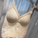 カップ付きインナー キャミソール タンクトップ 盛れる 涼しい Vネック レース レディース ジャカード ファッションの お姫様な こだわりの ない スリング 2025 春の Vネックの 精巧 雰囲気の レースの インナーウェア