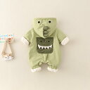 おしゃれ かわいい 子ども服 ルームウェア 部屋着 防寒 ベビー服 春秋 赤ちゃんの 秋冬 ジャンプスーツ 男の子 赤ちゃん 恐竜 ジャケット 防風 コート 新...