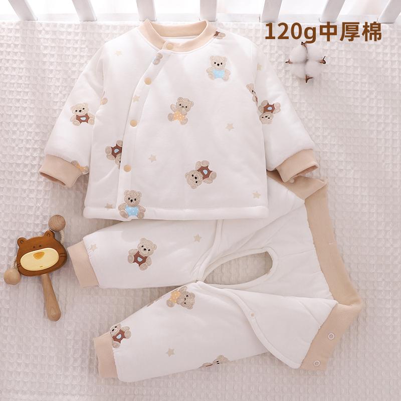 おしゃれ かわいい 子ども服 ルームウェア 部屋着 防寒 ベビー服 春秋生児の 服 秋冬 綿 パッド入り スーツ 生まれたばかりの 赤ちゃんの 厚手 冬用 コー...