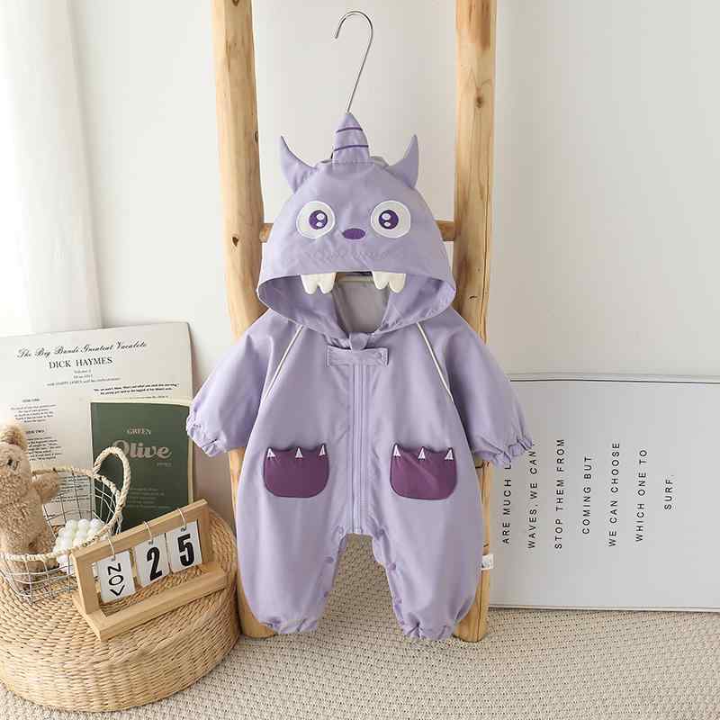 おしゃれ かわいい 子ども服 ルームウェア 部屋着 防寒 ベビー服 春秋 ベビー スプリング コート ジャンプスーツ かわいい 小さい モンスター 春秋 ジャケット 女の子 早春の お出かけ 服