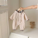 おしゃれ かわいい 子ども服 ルームウェア 部屋着 防寒 ベビー服 春秋 ベビー 春服 コート 防風 ジャケット ロンパース 012ヶ月 韓国 フード付き 二 ...