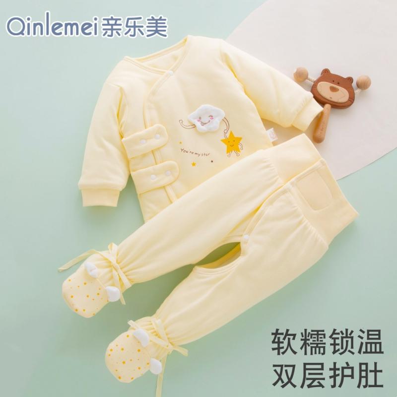 おしゃれ かわいい 子ども服 ルームウェア 部屋着 防寒 ベビー服 春秋生児の スプリット スーツ 秋冬用 厚手 綿の 服 女の子 服の 冬服の ジャケット 冬
