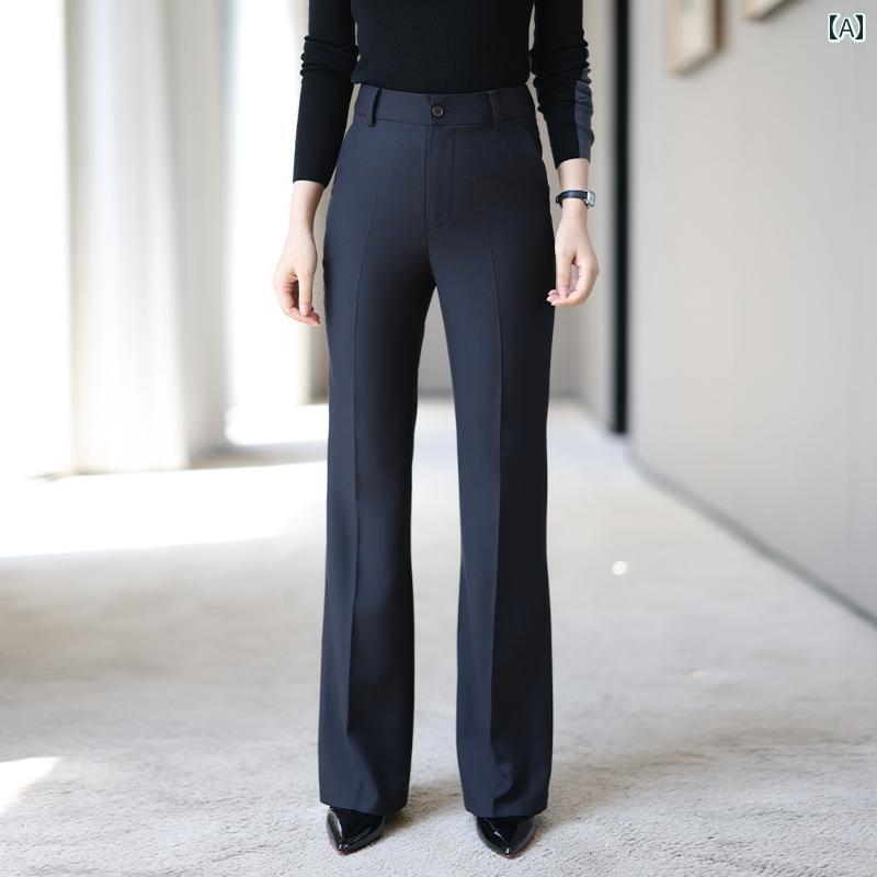 スタイリッシュスーツ カッコイイ ビジネス 快適 スーツ　セットアップ　ブルー YSJX 通勤 脚のエッ センス ナロー ワイド レッグ パンツ レディース ハイウエスト 新型 プロ スーツ カジュアル ストレート