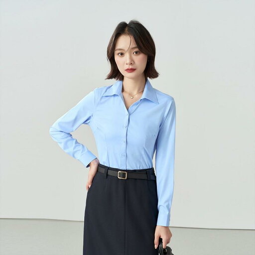 スタイリッシュスーツ カッコイイ ビジネス 快適 スーツ セットアップ ブルー 【 しわ 防止】 女性用 ブルー シャツ 春夏 小さめの スリムフィット トップス プロな 服装 公的 試験 面接用の フォーマル スタイリッシュスーツ カッコイイ ビジネス 快適 スーツ セットアップ ブルー 【 しわ 防止】 女性用 ブルー シャツ 春夏 小さめの スリムフィット トップス プロな 服装 公的 試験 面接用の フォーマル