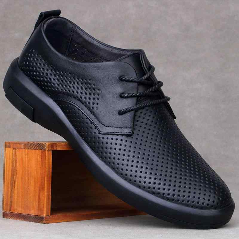 ビジネスシューズ 革靴 紳士靴 フォーマル 通 革靴　メンズ　ビジネス ファッション 革 メンズシューズ 2025 夏 通気性 軽量 ホール サンダル メ ンズ ソフト ボトム ビジネス カジュアル レザーシューズ